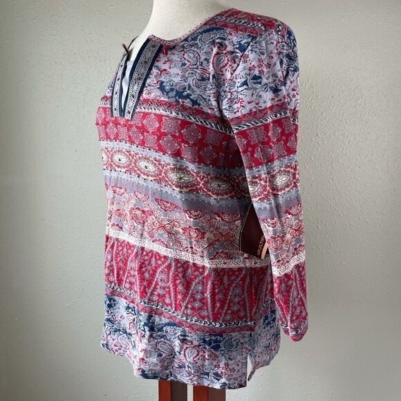 NWT Multiples Boho Style Top Size M - Picture 4 of 10